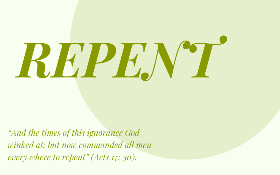 Repent - a law from Eden